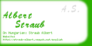 albert straub business card